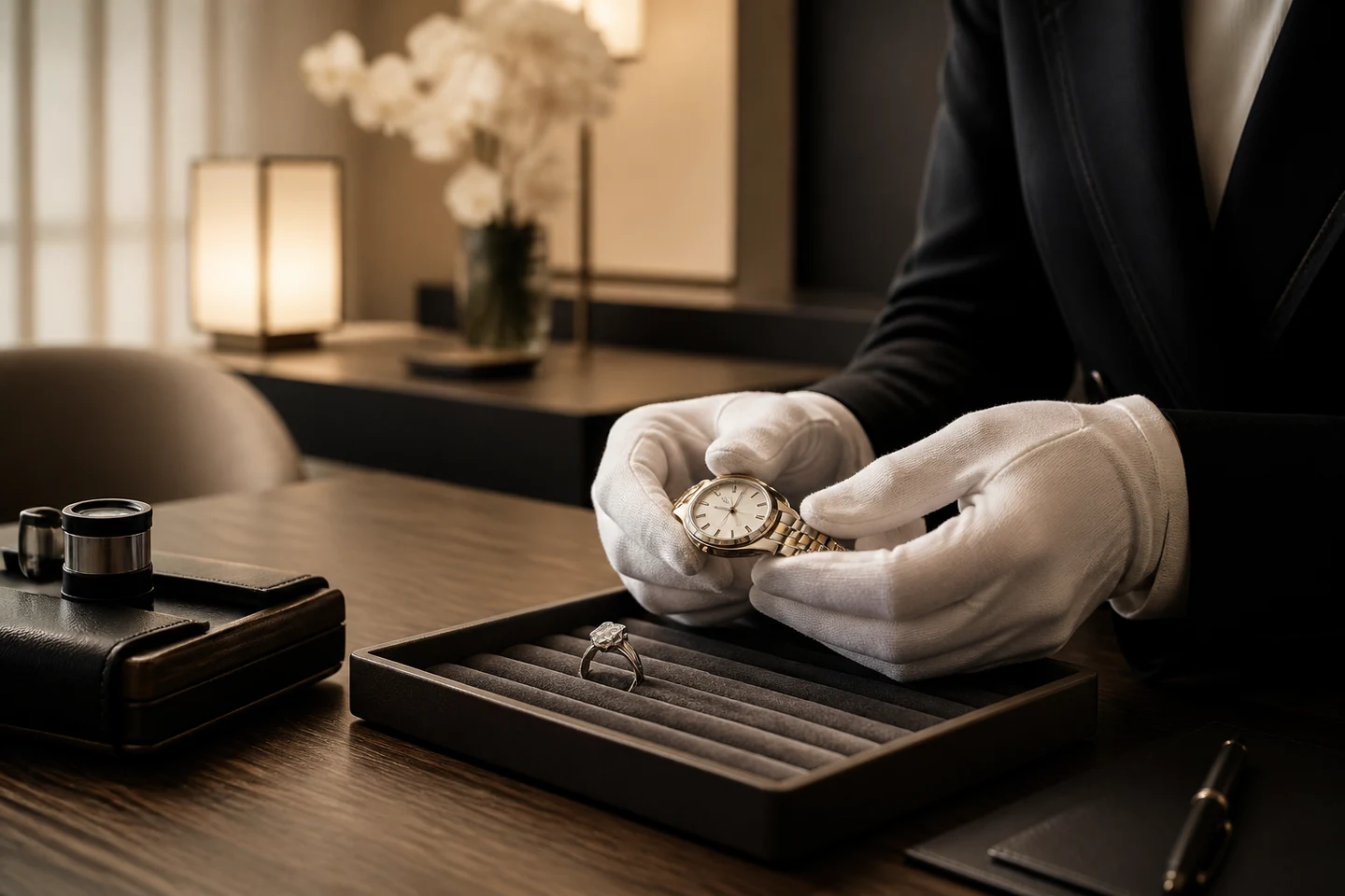 Careful private appraisal of a watch and jewelry